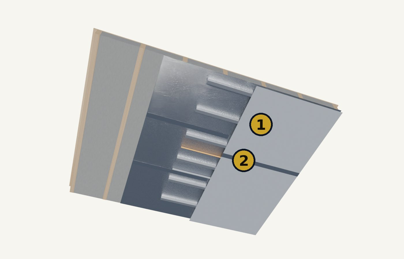 Reflectiva Multistrat montată înainte de gips-carton