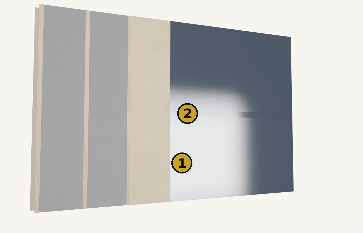 Reflectiva Multistrat lipit pe OSB, cu aluminiul către interior