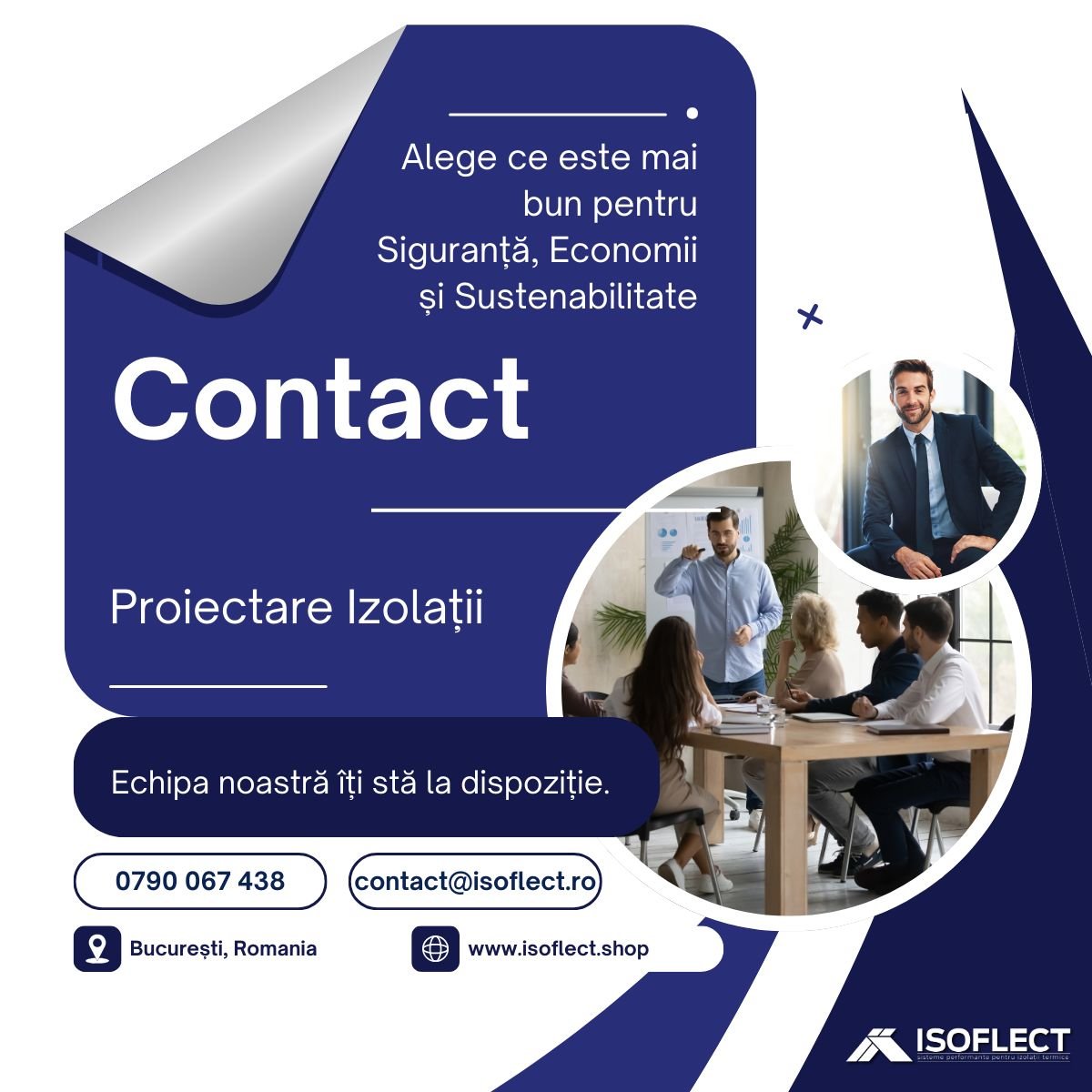 Wolle P800 rolă 6,1 mp, grosime 5 cm, lățime 0,61 m, conductivitate termică Lambda λ = 0,038 W/M2K - Isoflect Insulation