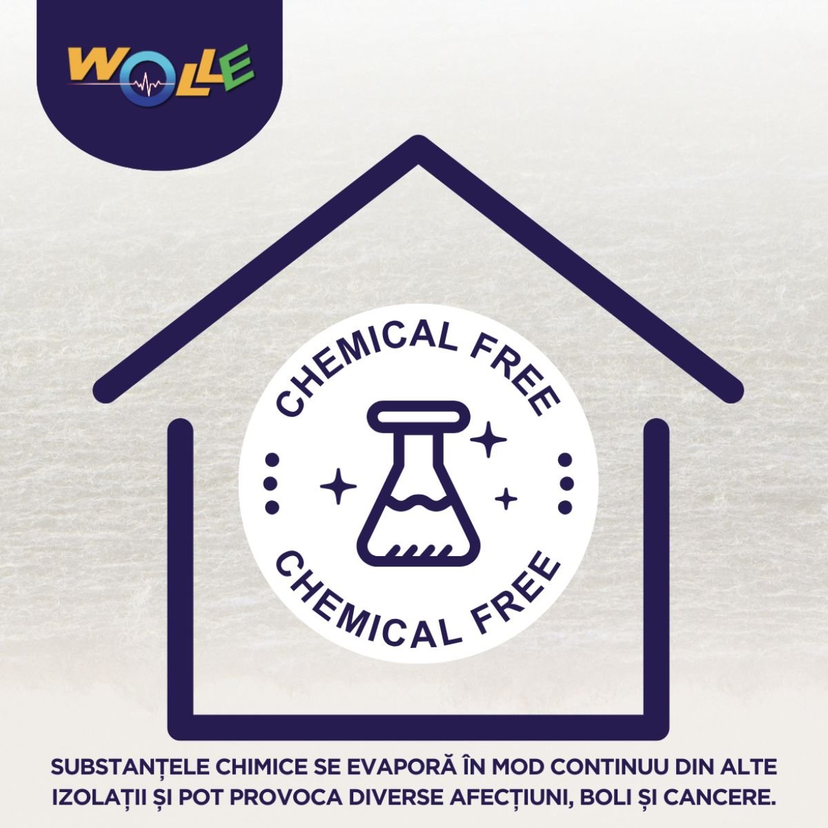 Wolle P800 rolă 6,1 mp, grosime 5 cm, lățime 0,61 m, conductivitate termică Lambda λ = 0,038 W/M2K - Isoflect Insulation