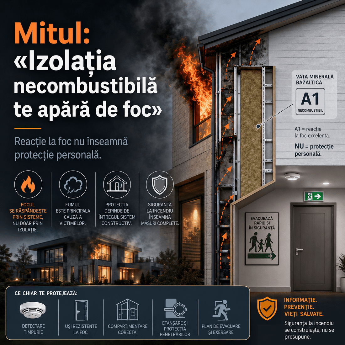 Mit sau realiate? „Izolația necombustibilă te apără de foc?" - Isoflect Insulation