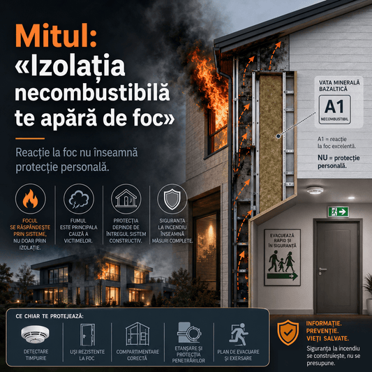 Mit sau realiate? „Izolația necombustibilă te apără de foc?" - Isoflect Insulation