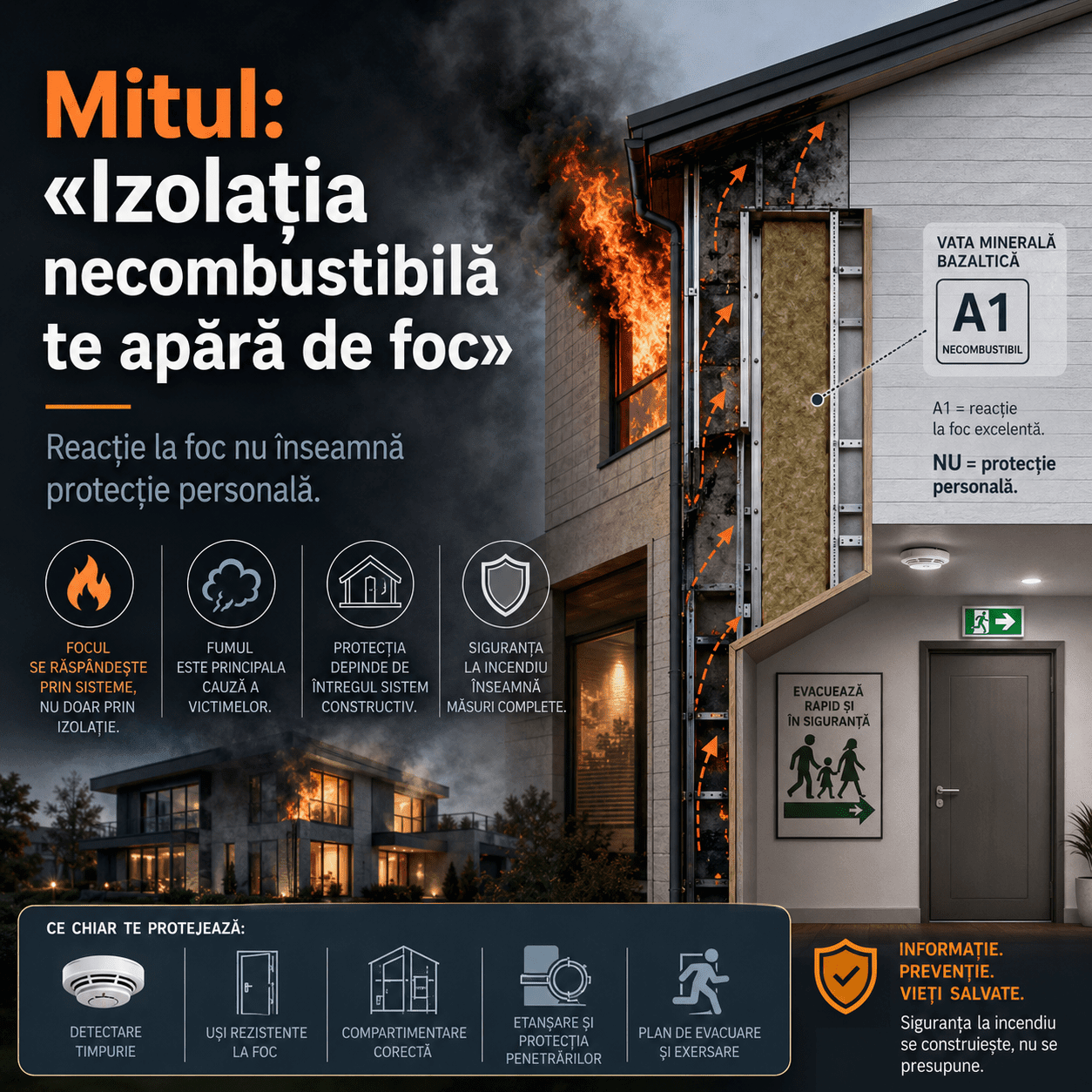 Mit sau realitate? „Izolația necombustibilă te apără de foc?" - Isoflect Insulation