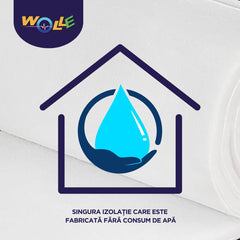 Vată termoizolantă grosime 5 cm, Wolle P800 rolă 15 mp, ZERO VOC, Hidrofobă, Lambda 0,038 W/M2K