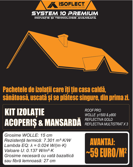 Total Base System 10 **, R = 8.59 m2•K/W, U= 0.116 W/m2•K, corresponding Lambda λeq = 0.0241 W/mK