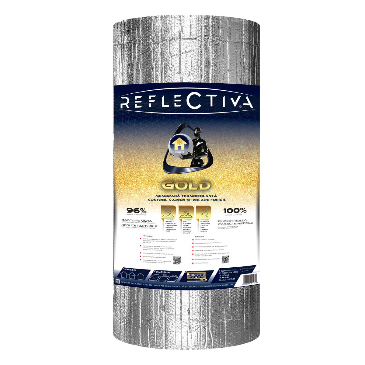 Membrană termoizolantă Reflectiva GOLD 12 mp