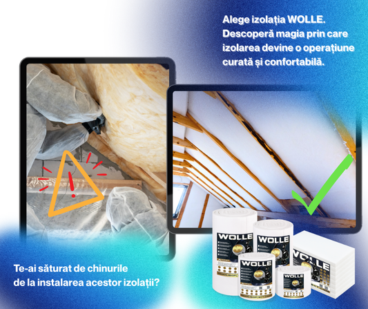 Thermal insulation wool Wolle P1500, 10 cm x 60 cm x 120 cm, Pack of 8 boards - 5.76 sq m
