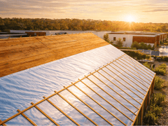 Folie anticondens Isoflect Roof Eco cu folie aluminizată, 75 mp — montaj pe acoperiș, membrana fixată cu șipci peste astereală