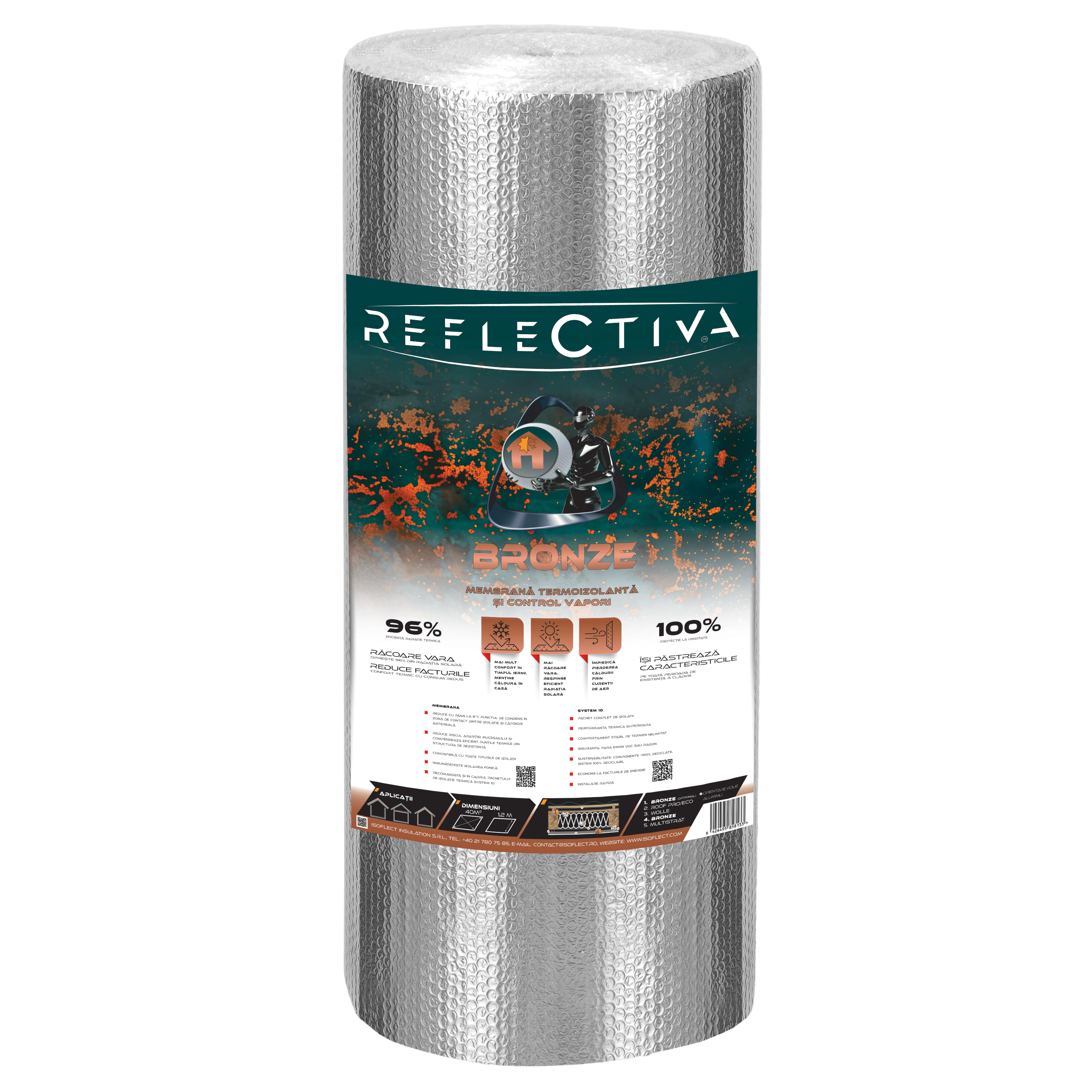 Membrană termoizolantă Isoflect BRONZE 40 m² - Isoflect Insulation