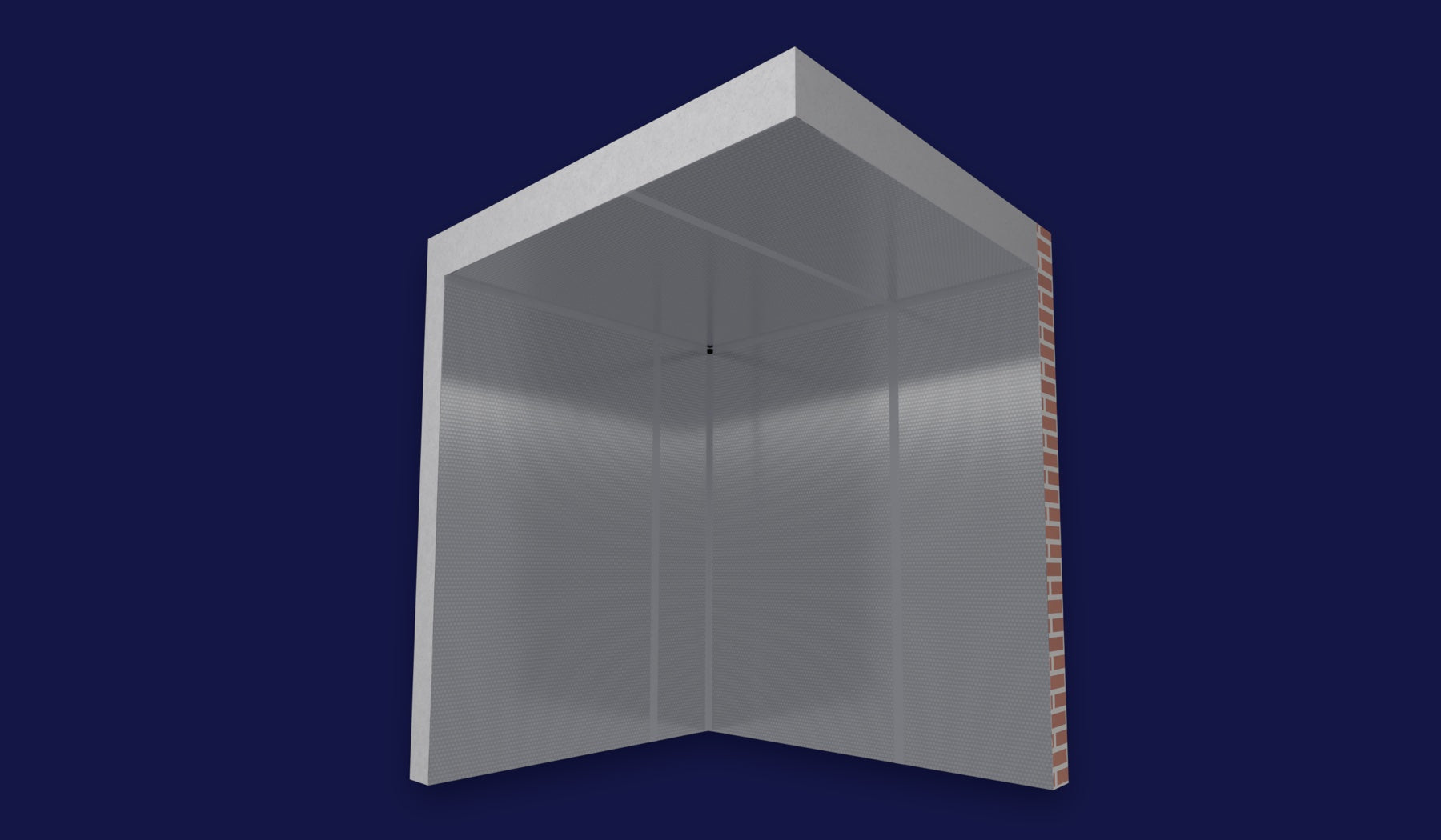 Reflectiva Multistrat lipită în puncte pe perete și tavan, cu aluminiul spre cameră și rosturile sigilate cu bandă adezivă