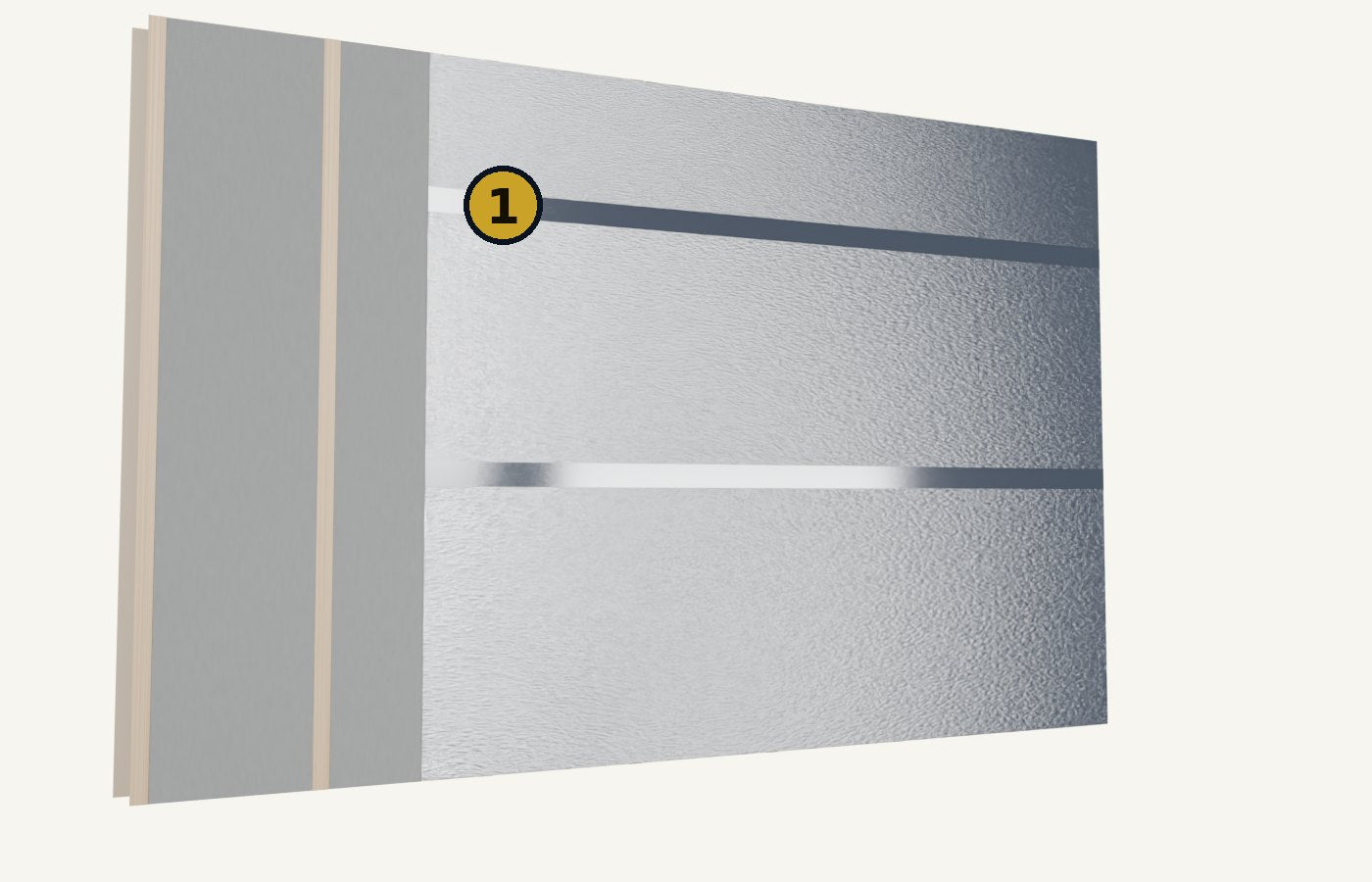 Rosturile Reflectiva Gold sigilate cu Power Tape pe perete