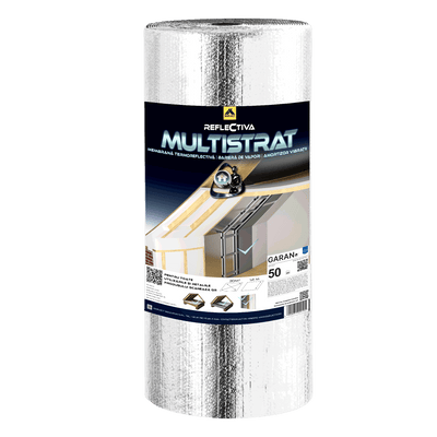 Reflectiva MULTISTRAT — folie și membrană termoizolantă reflectivă, barieră de vapori, izolație interioară, 30 mp - Isoflect Insulation