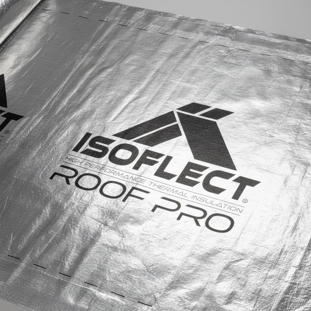 Roof Pro - Folie Acoperiș cu Aluminiu Pur | Membrană Difuzie Anti-Condens | 75 m² - Isoflect Insulation