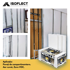 Wolle P800 rolă 12 mp, grosime 5 cm, lățime 1,20 m, conductivitate termică Lambda λ = 0,038 W/M2K - Isoflect Insulation