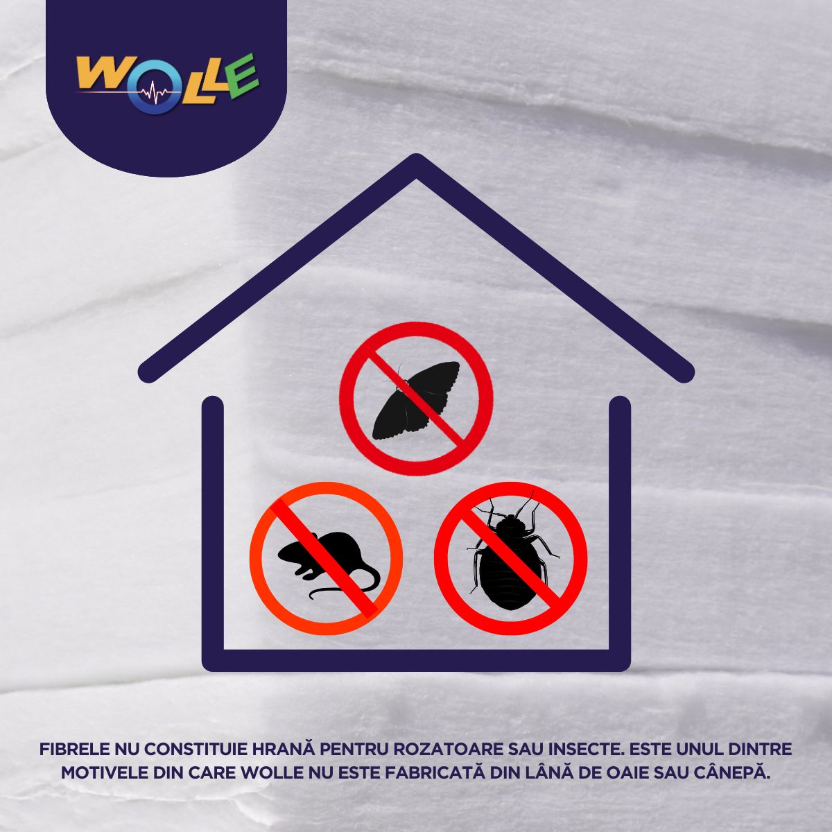 Wolle P800 rolă 6,1 mp, grosime 5 cm, lățime 0,61 m, conductivitate termică Lambda λ = 0,038 W/M2K - Isoflect Insulation